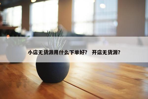小店无货源用什么下单好？ 开店无货源？