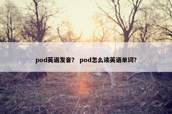 pod英语发音？ pod怎么读英语单词？