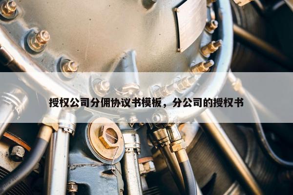 授权公司分佣协议书模板，分公司的授权书