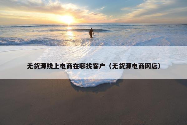 无货源线上电商在哪找客户（无货源电商网店）