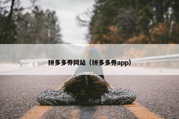 拼多多券网站（拼多多券app）