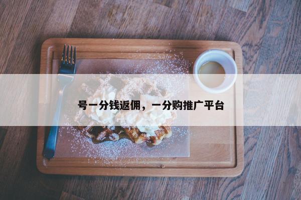 号一分钱返佣，一分购推广平台