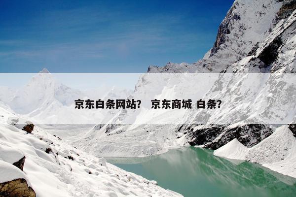 京东白条网站？ 京东商城 白条？