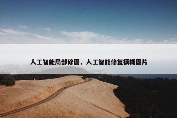 人工智能局部修图，人工智能修复模糊图片