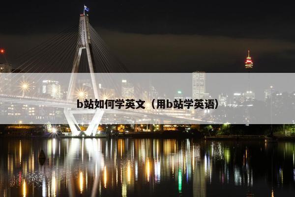 b站如何学英文（用b站学英语）