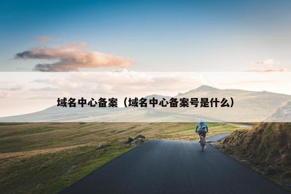 域名中心备案(域名中心备案号是什么)