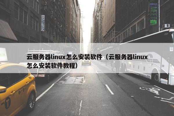 云服务器linux怎么安装软件(云服务器linux怎么安装软件教程)