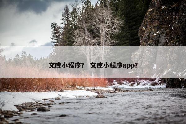 文库小程序？ 文库小程序app？