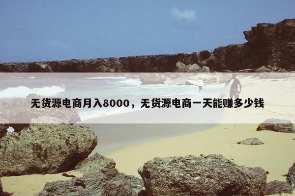 无货源电商月入8000，无货源电商一天能赚多少钱