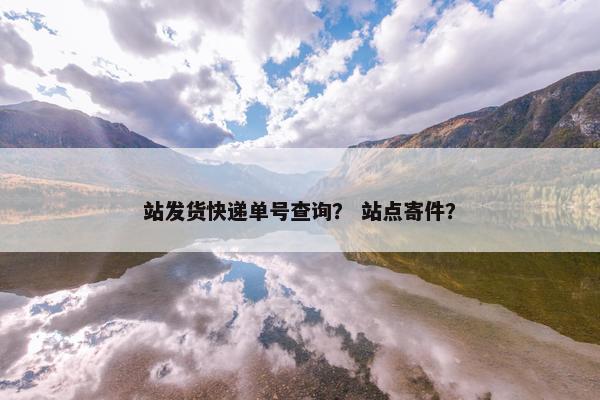 站发货快递单号查询？ 站点寄件？