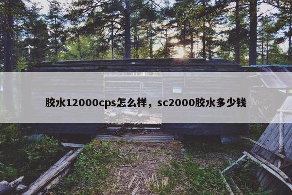 胶水12000cps怎么样，sc2000胶水多少钱
