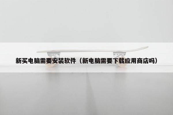 新买电脑需要安装软件（新电脑需要下载应用商店吗）
