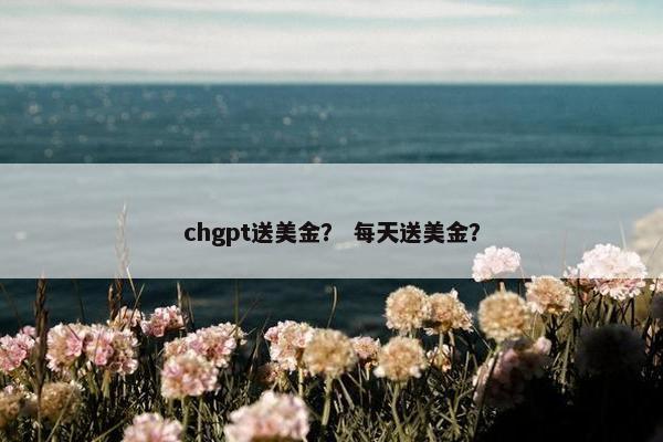 chgpt送美金？ 每天送美金？