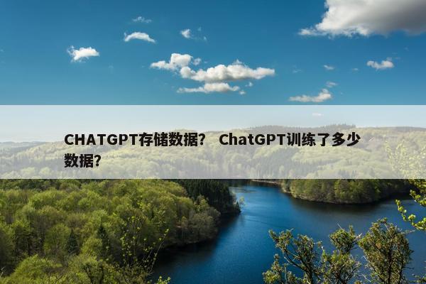 CHATGPT存储数据？ ChatGPT训练了多少数据？
