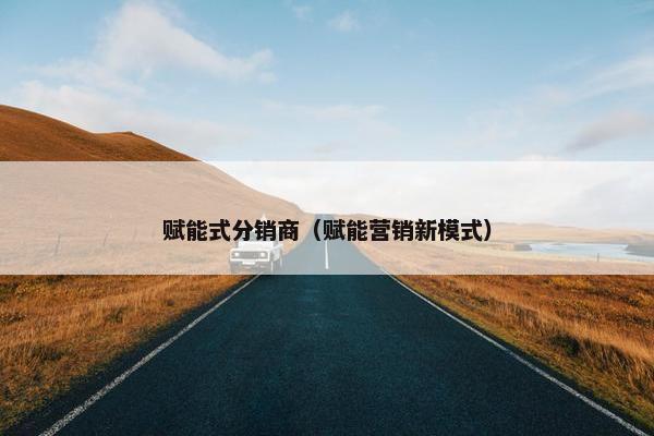 赋能式分销商（赋能营销新模式）