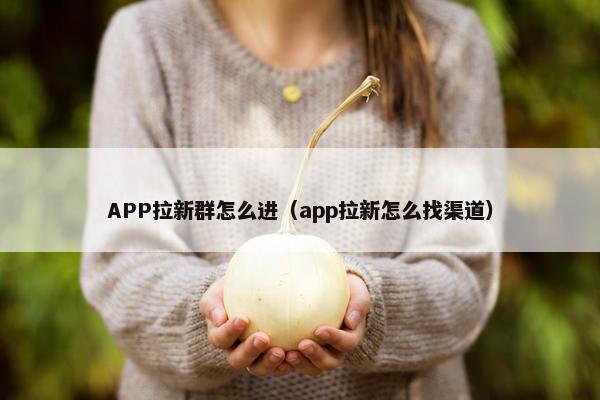 APP拉新群怎么进（app拉新怎么找渠道）