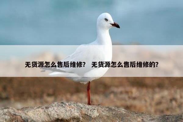 无货源怎么售后维修？ 无货源怎么售后维修的？