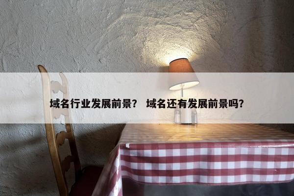 域名行业发展前景？ 域名还有发展前景吗？