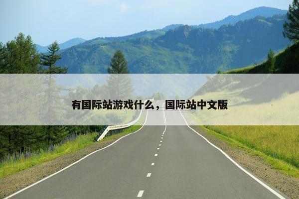 有国际站游戏什么，国际站中文版