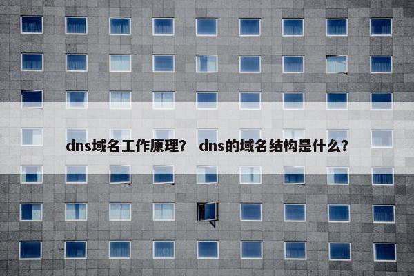 dns域名工作原理？ dns的域名结构是什么？