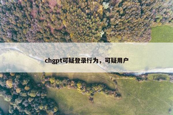 chgpt可疑登录行为，可疑用户