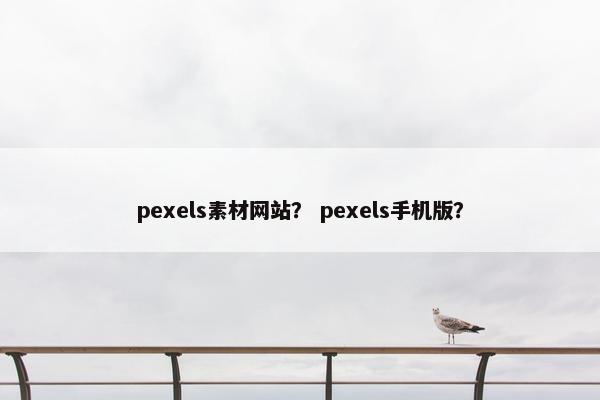 pexels素材网站？ pexels手机版？