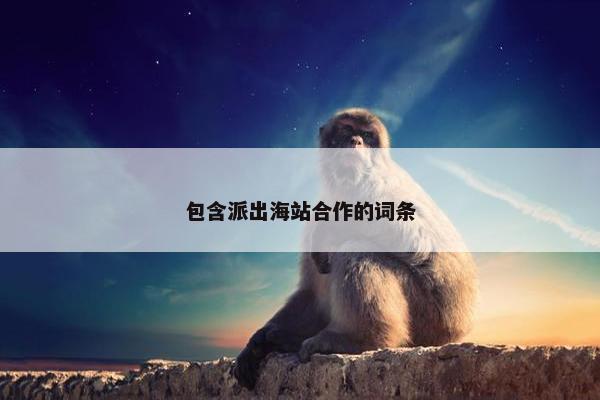 包含派出海站合作的词条