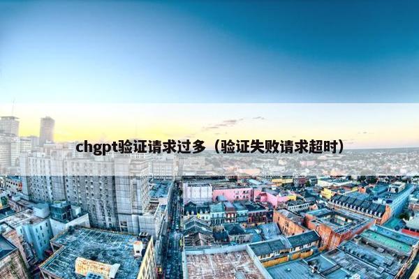 chgpt验证请求过多（验证失败请求超时）