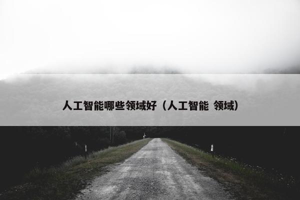 人工智能哪些领域好（人工智能 领域）