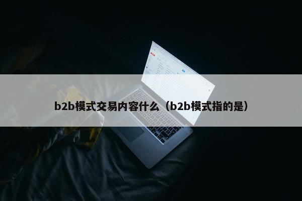 b2b模式交易内容什么（b2b模式指的是）
