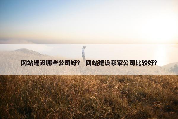 网站建设哪些公司好？ 网站建设哪家公司比较好？