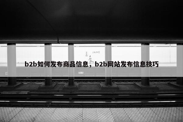 b2b如何发布商品信息，b2b网站发布信息技巧