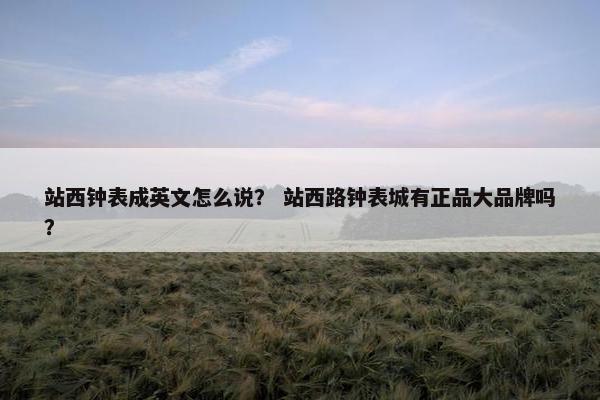 站西钟表成英文怎么说？ 站西路钟表城有正品大品牌吗？