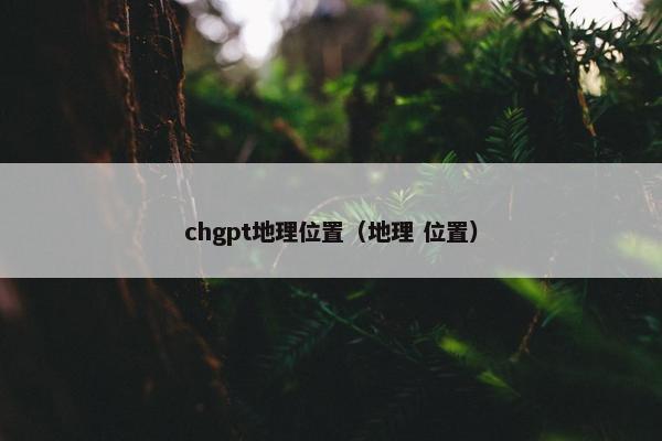 chgpt地理位置（地理 位置）