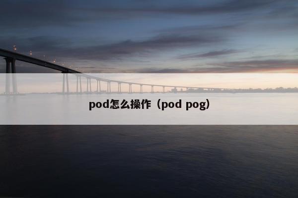 pod怎么操作（pod pog）