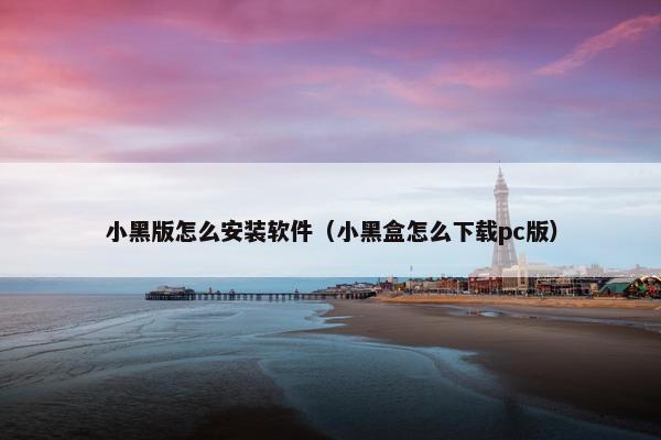 小黑版怎么安装软件（小黑盒怎么下载pc版）