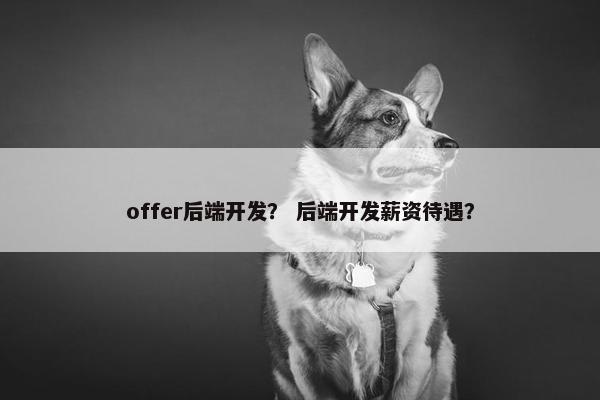 offer后端开发？ 后端开发薪资待遇？