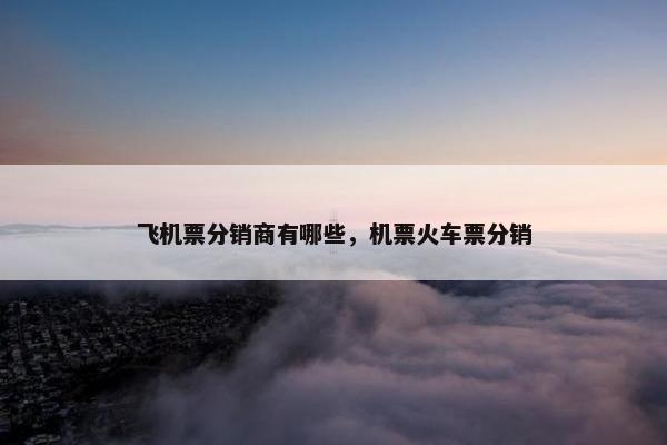 飞机票分销商有哪些，机票火车票分销