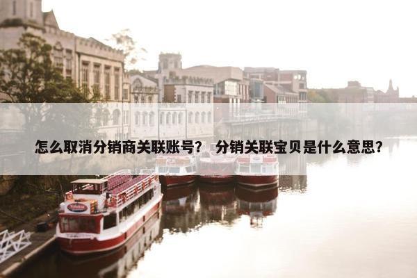 怎么取消分销商关联账号？ 分销关联宝贝是什么意思？