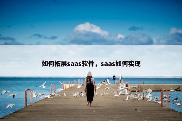 如何拓展saas软件，saas如何实现