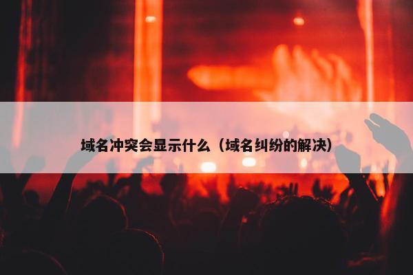 域名冲突会显示什么（域名纠纷的解决）