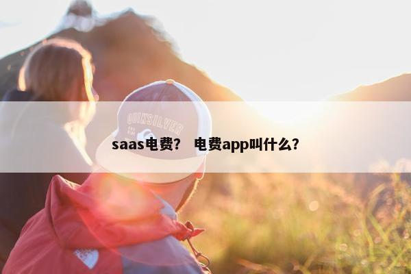 saas电费？ 电费app叫什么？