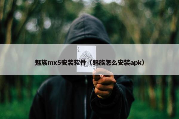 魅族mx5安装软件（魅族怎么安装apk）