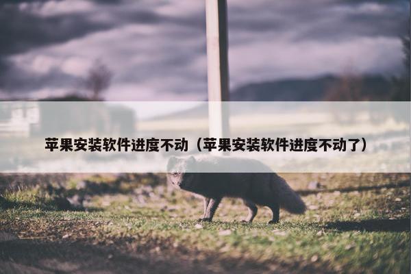 苹果安装软件进度不动（苹果安装软件进度不动了）
