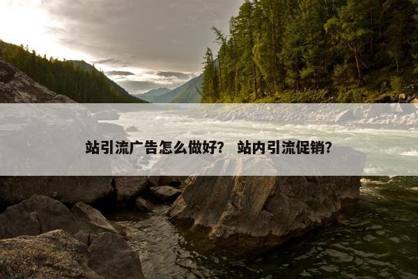 站引流广告怎么做好? 站内引流促销?