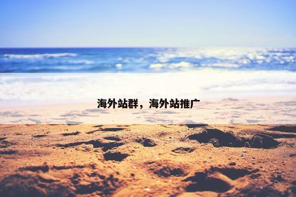 海外站群,海外站推广