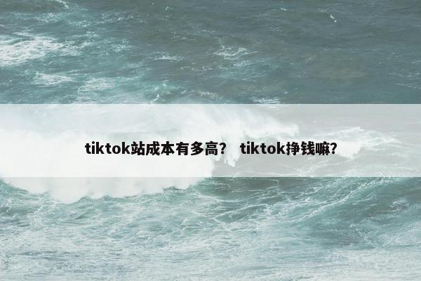 tiktok站成本有多高？ tiktok挣钱嘛？