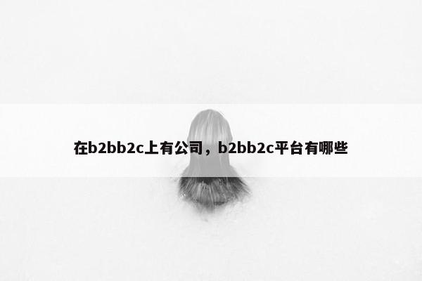 在b2bb2c上有公司，b2bb2c平台有哪些