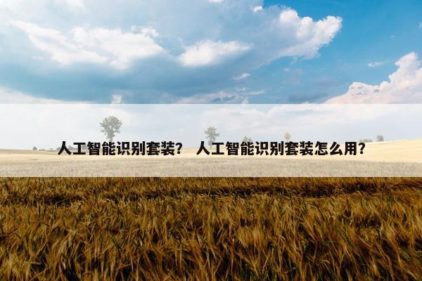人工智能识别套装？ 人工智能识别套装怎么用？