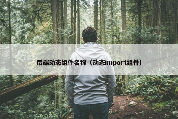 后端动态组件名称（动态import组件）